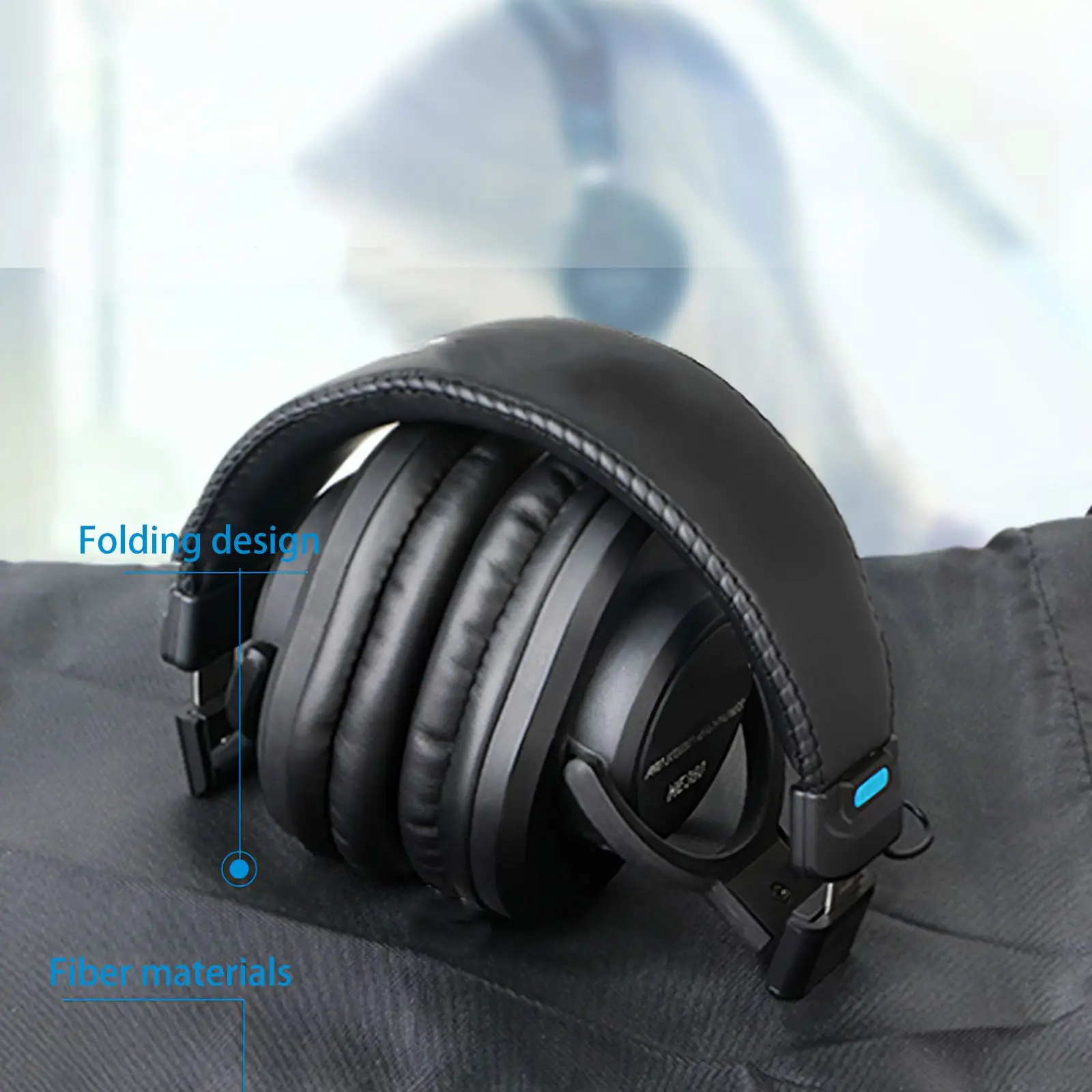 Портативная стереогарнитура проводные наушники с басами съемные регулируемые