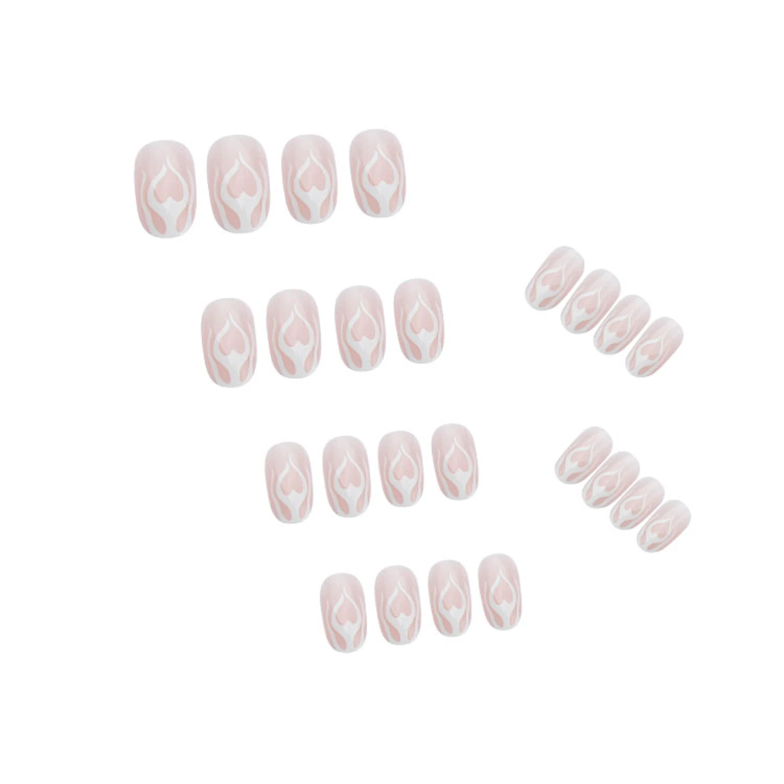 

Fake Nails Short Paragraph Flame Wearing Nail Stickers Finished Nail Stickers 24 Nail Stickers With Glue CIN6 899