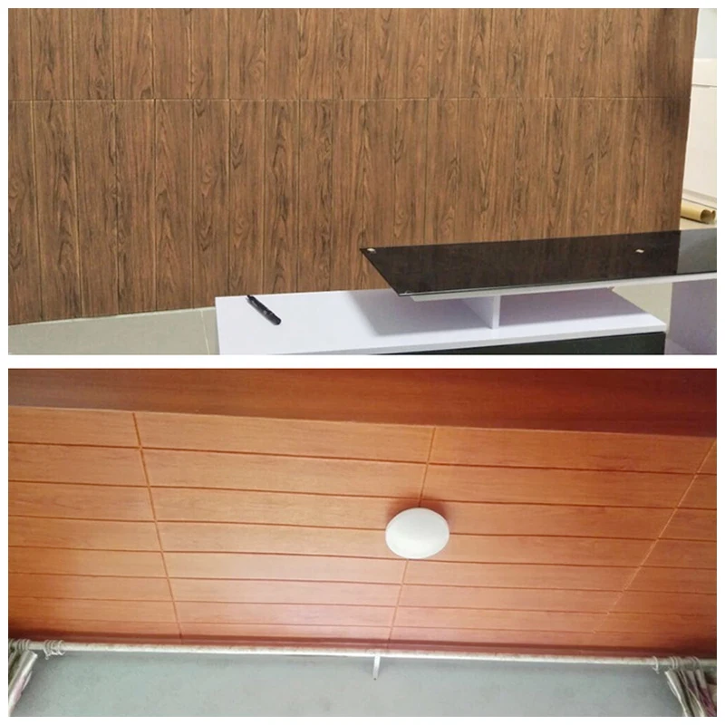 

Simulation Wood Grain Skirting Waist Lines Self-Adhesive Waterproof PVC Wall Stickers Decorative Border Line Home Decoration