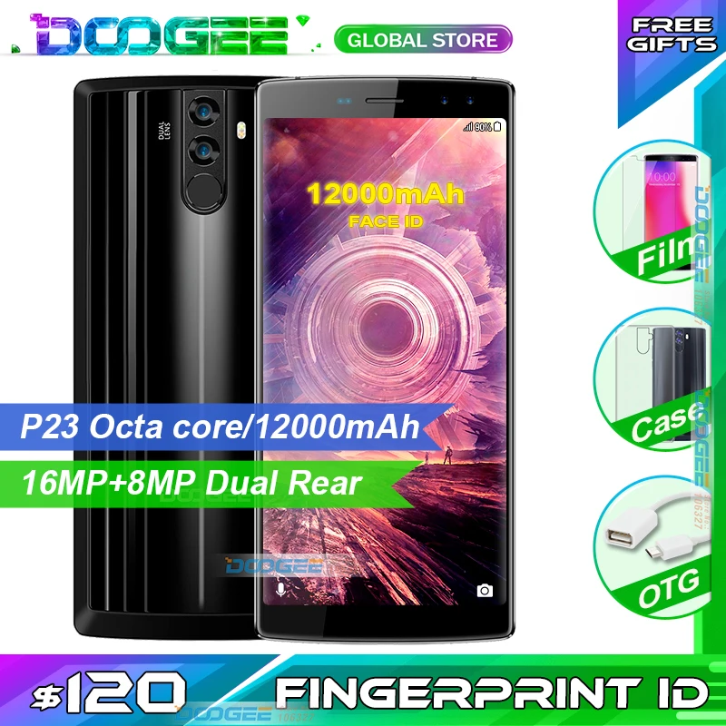DOOGEE BL9000 смартфон 6 ГБ 64 Гб Helio P23 Восьмиядерный 5V5A флэш-зарядка 9000 мАч Беспроводная зарядка 5,9" FHD+ Android 8,1
