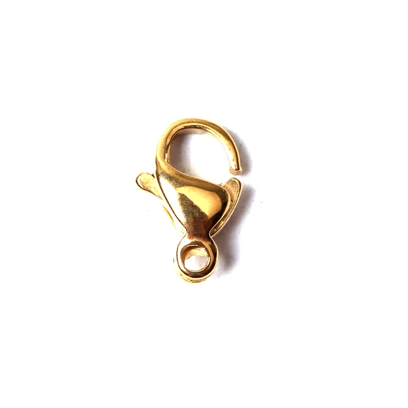 

FAIRYWOO 20 pcs/bag 9mm Stainless Steel Lobster Real Gold Plated High Quality Jewelry Accessories DIY Necklace Kit Wholesale