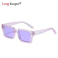 fashion purple rectangular sunglasses women narrow square brand designer colorful sun glasses men female eyewear uv400 gafas