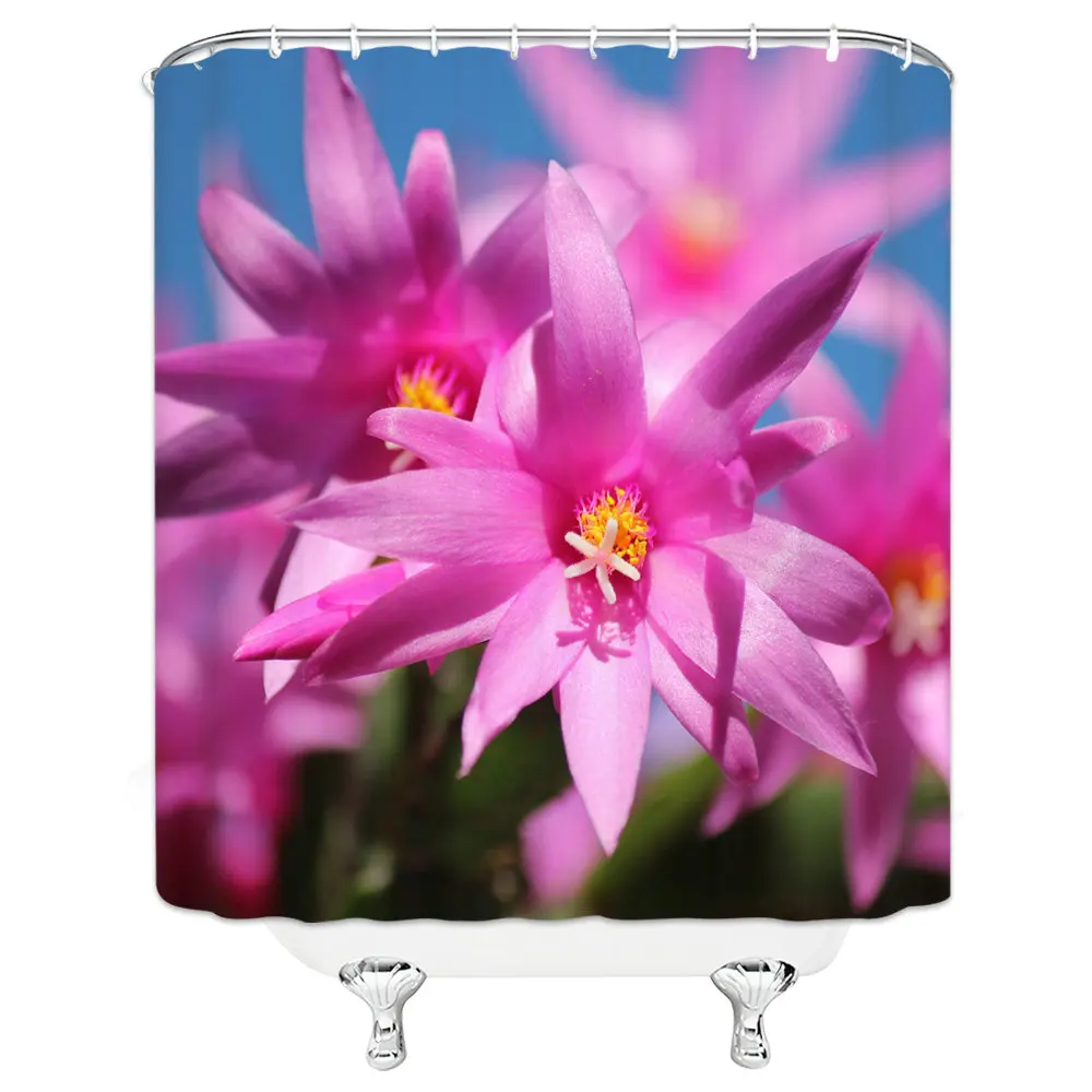 Свежий цветок пейзаж Гербера картина висячая занавеска для душа