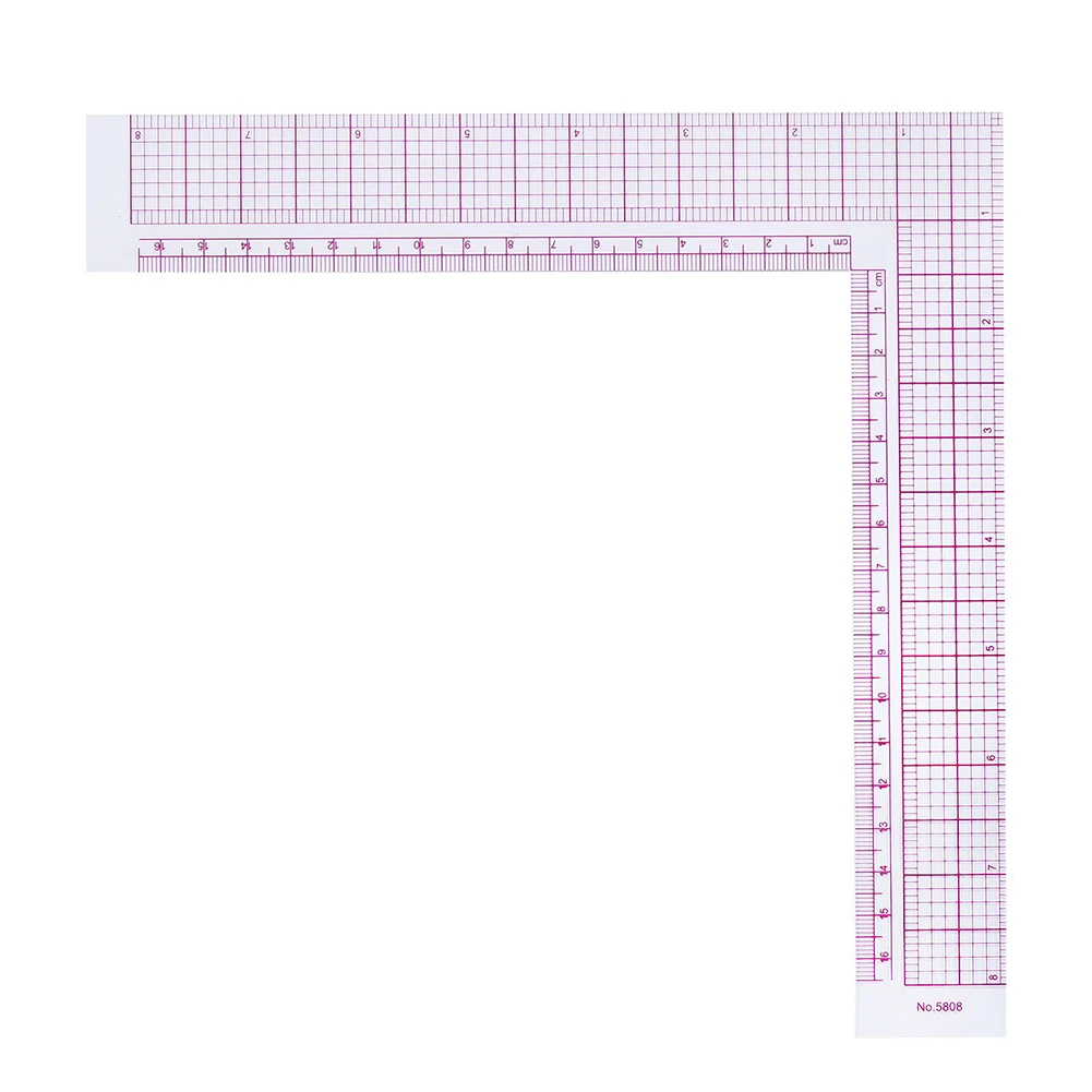 Ремесло школы шитья L форма резки одежды DIY пластик с ясным масштабом