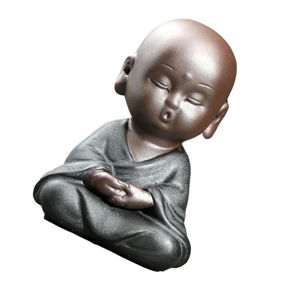 

Buddhas Miniature Craft Tea Desk Ornament Little Monks Figurines Tea Pet Adornment