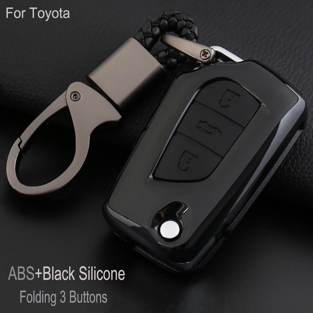 Новинка 3-кнопочный силиконовый + АБС-пластик оболочка автомобильного ключа для