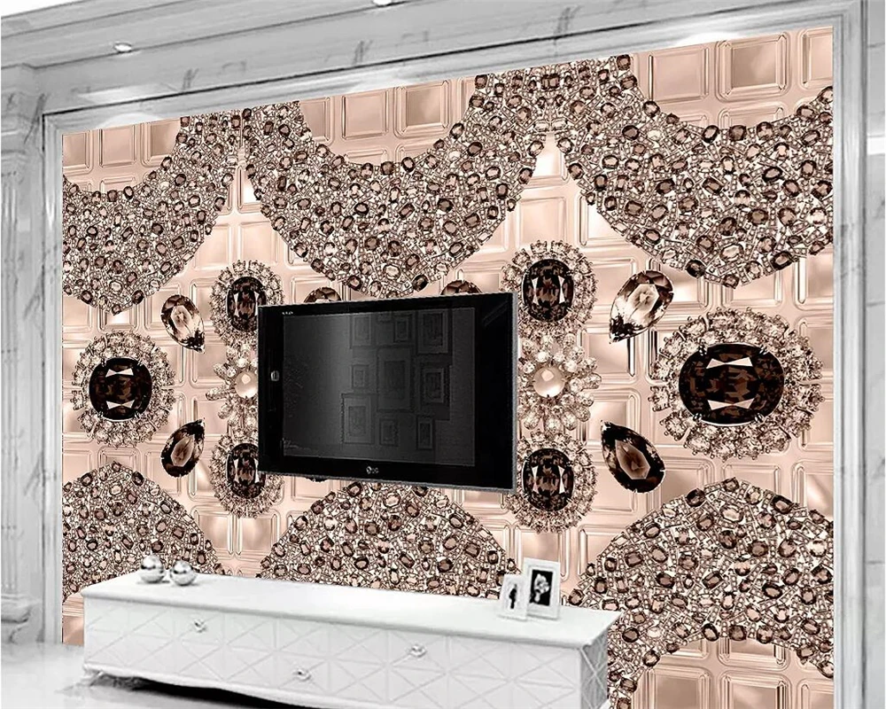 Настенная бумага для домашнего декора обои на заказ коричневый алмаз