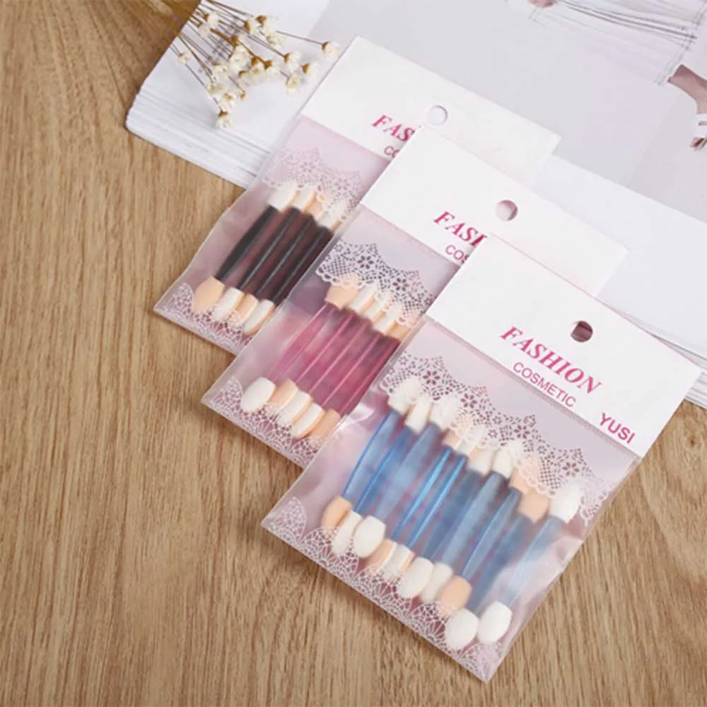 

10 шт., одноразовые двусторонние губчатые кисти для теней