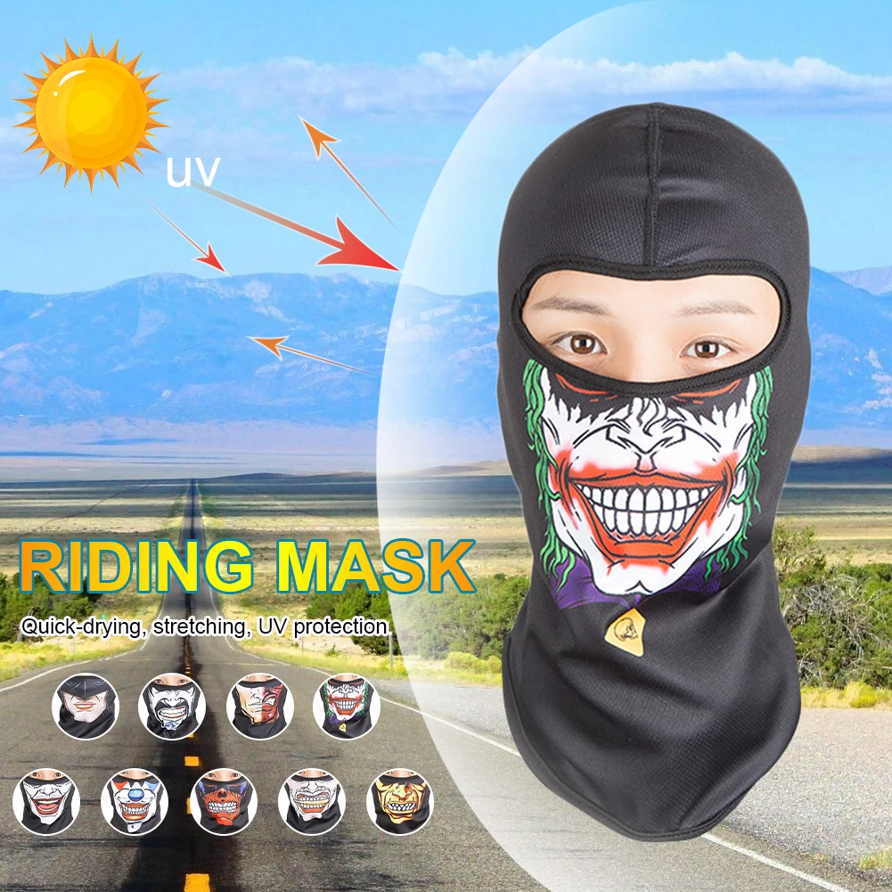

Halloween Cycling Balaclava Horror Patterns Neck Gaiter Face Mask Windproof Thermal Full Face Cover UV Protection Headgear