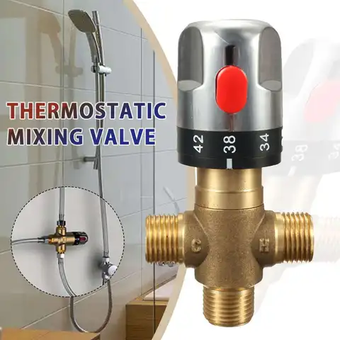 Смеситель термостатный Xueqin, латунный термостат для контроля температуры воды, крепление на трубу, для ванной