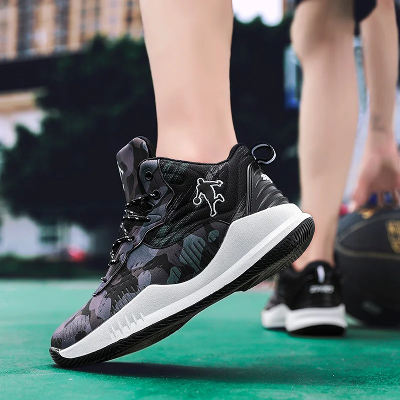 Man High-top Jordan Basketball Shoes Men's Cushioning Light Basketball Sneakers Anti-skid Breathable Outdoor Sports Jordan Shoes