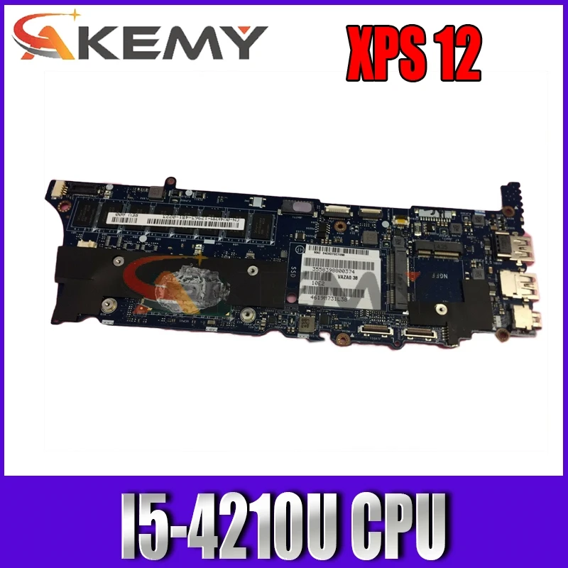 

Akemy VAZA0 LA-9262P CN-0V4KMM 0V4KMM V4KMM For Dell XPS 12 9Q23 Laptop Motherboard SR1EF I5-4210U CPU HD4400 Main board