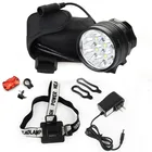 WasaFire, 10000 люмен, велосипедный светильник, набор, 7 * T6, велосипедный головной светильник + 5 * светодиодный задний светильник, велосипедные передние задние фонари, MTB задние фары