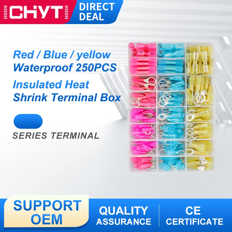 

Manufacturer's Direct Selling 250PCS Combined Waterproof Brass Insulated Intermediate Connection Heat Shrinkable Terminal Box