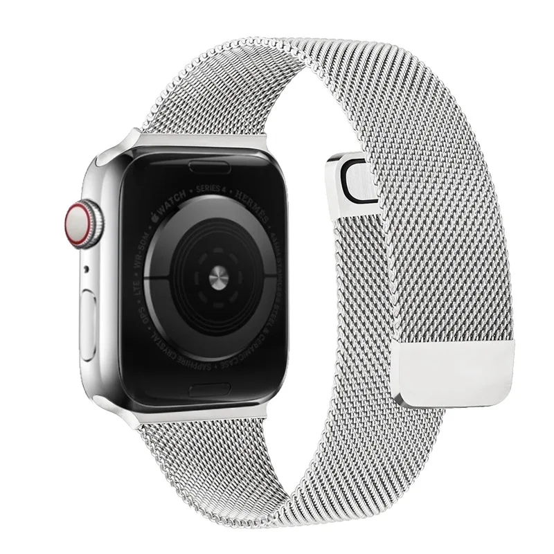 Сетчатый ремешок Essidi для Apple Watch Series 7 6 5 4 SE 40 44 41 45 мм браслет из нержавеющей стали