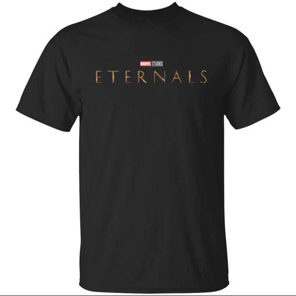 Eternals (2020) черная футболка с логотипом фильма ТВ M-Xxxl Унисекс Мужская и женская |