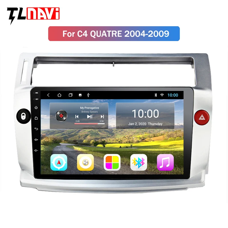 Автомобильный радиоприемник 2G RAM Android 10 для Citroen C4 C Triumph four 2004 2009 автомобильный dvd gps