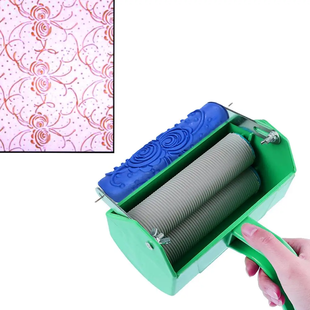 

Wall Embossing Roller Brush Soft Rubber Painting Roller for Home Wall Decoration Easy Construction and Carry Light Weight