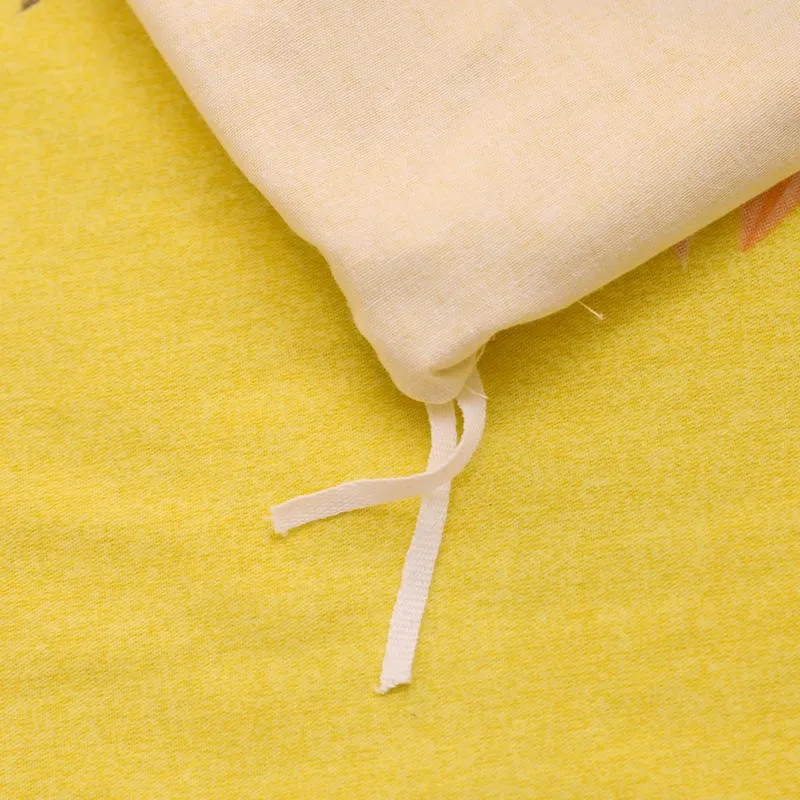 

4Pcs Cotton Duvet Cover Set 100% Cotton Sunflowes design Ultra Soft and Easy Bedding set Bed Sheet Pillowcase Queen King size