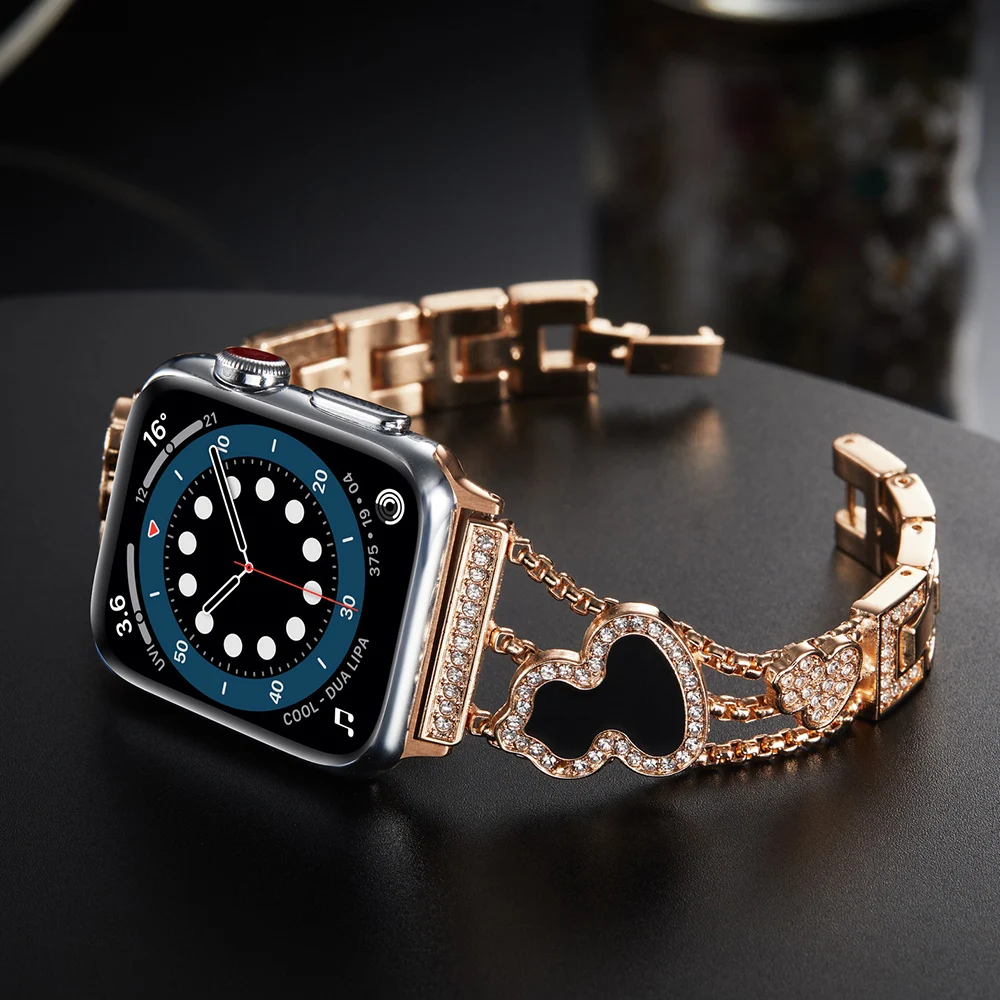 

Gourd Shape Women Bracelet for Apple Watch Band Series 7 6 SE 5 4 3 Metal Strap for Iwatch 41mm 45mm 40mm 44mm 38mm 42mm Belt