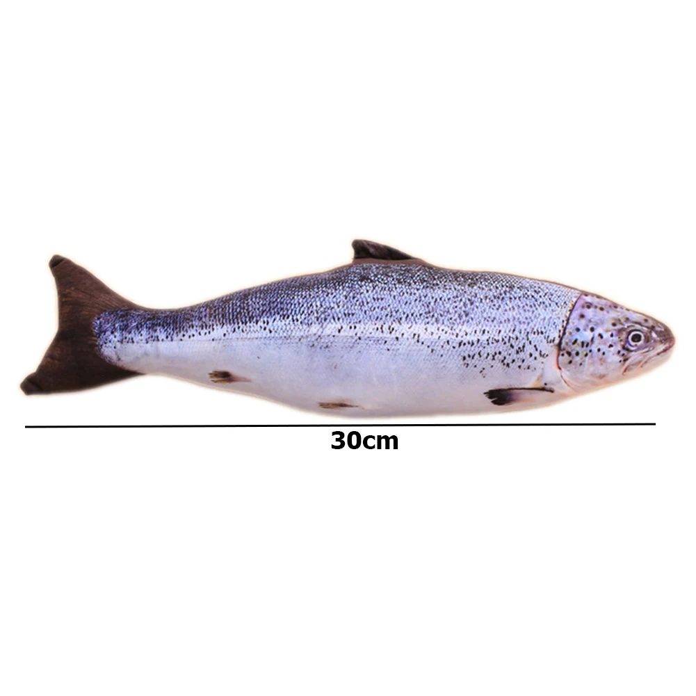 

30cm Rechargeable Funny Pet Electric Toys 3D Simulation Fish Moving Tail USB Charging Vibration Fish Chewing Cat Toys