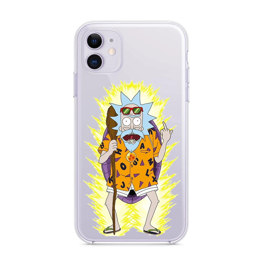 

Cartoon Funny Rick Morty Soft TPU Phone Case For iPhone 11 12Pro Max XR Xs Max 6s 7 8 Plus 5S SE Transparent Silicon Cover Coque