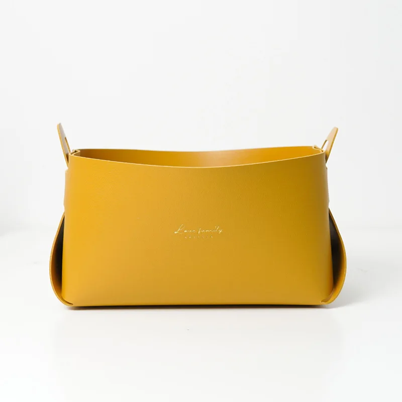 

Leather Desktop Storage Organizer Sundries Box Jewelry Display Tray Cosmetic Organizer Dessert Desktop Organizer