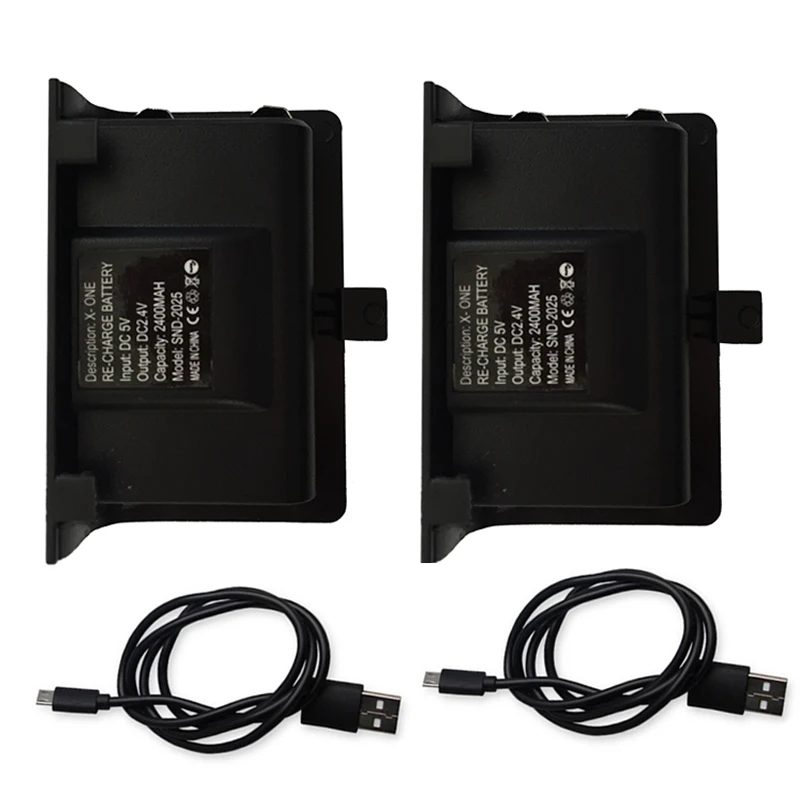 2x2400 мА · ч аккумуляторные батареи + USB кабель для XBOX ONE Аккумулятор джойстика