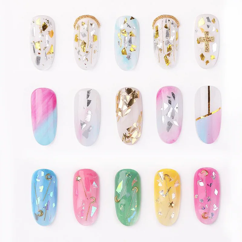 Bittb гель лак для ногтей блестки AB Цвет голографические золотые серебряные пряди