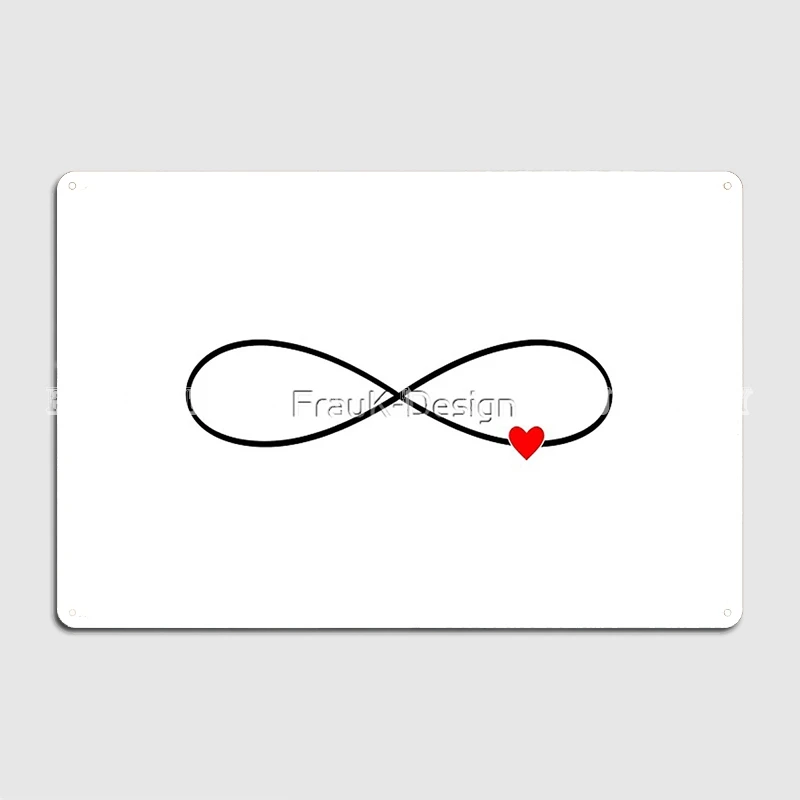 Знак знак бесконечности сердце любовь лемнискат подарок металлический клубный
