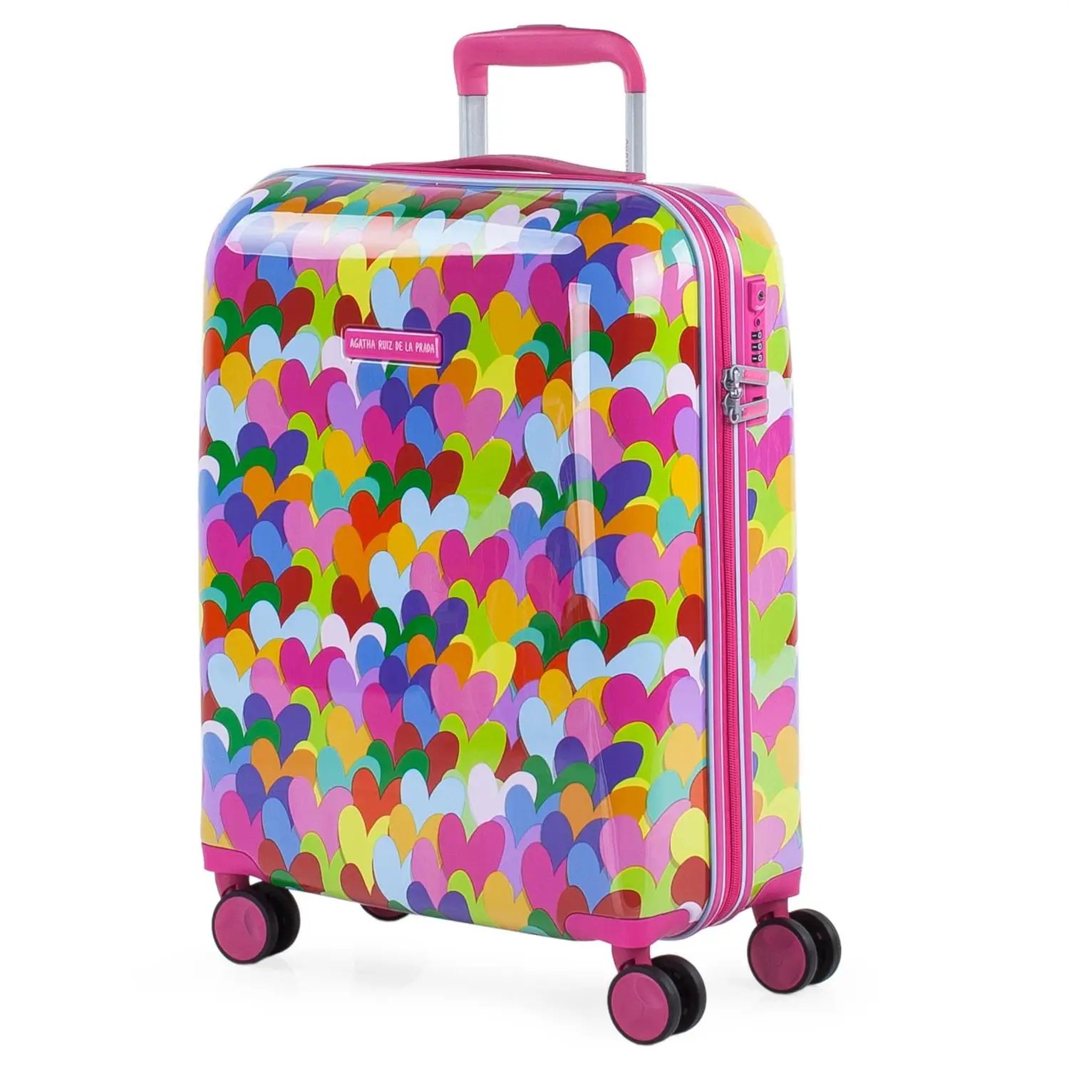 AGATHA RUIZ DE LA PRADA HEARTS COLORS Cabin Suitcase Small 4 Wheel 55X40x20 131150 | Багаж и сумки