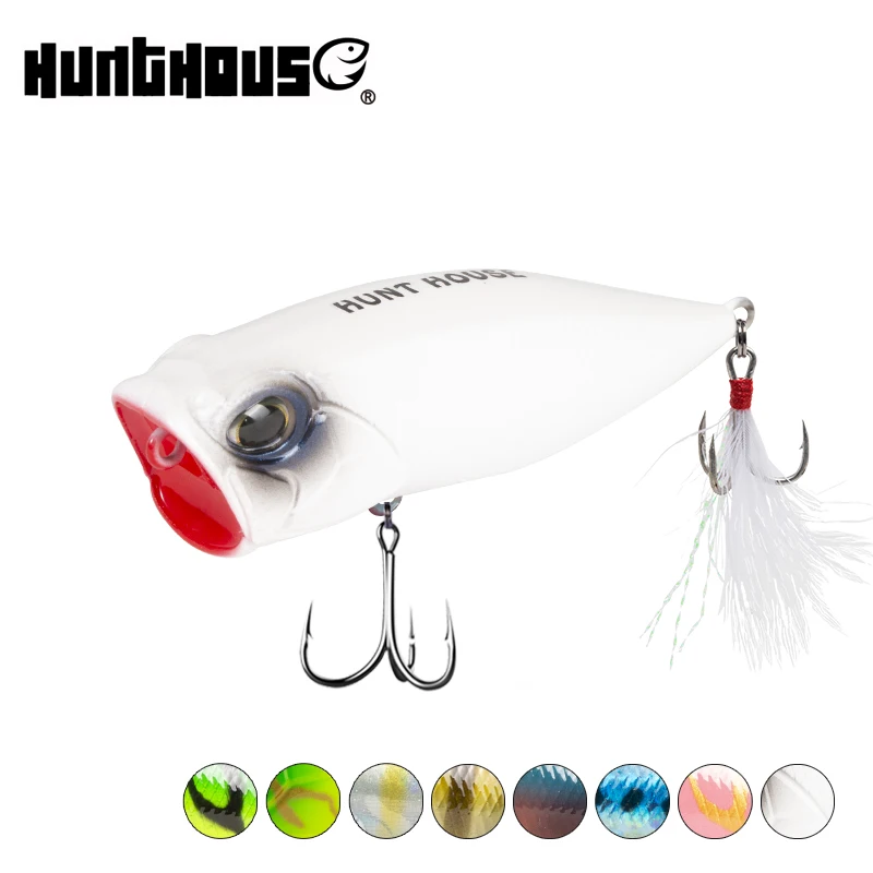 Hunthouse приманки для поппер рыбалка 65 мм 8 5 г topwater poppers наживка Плавающая Топ воды