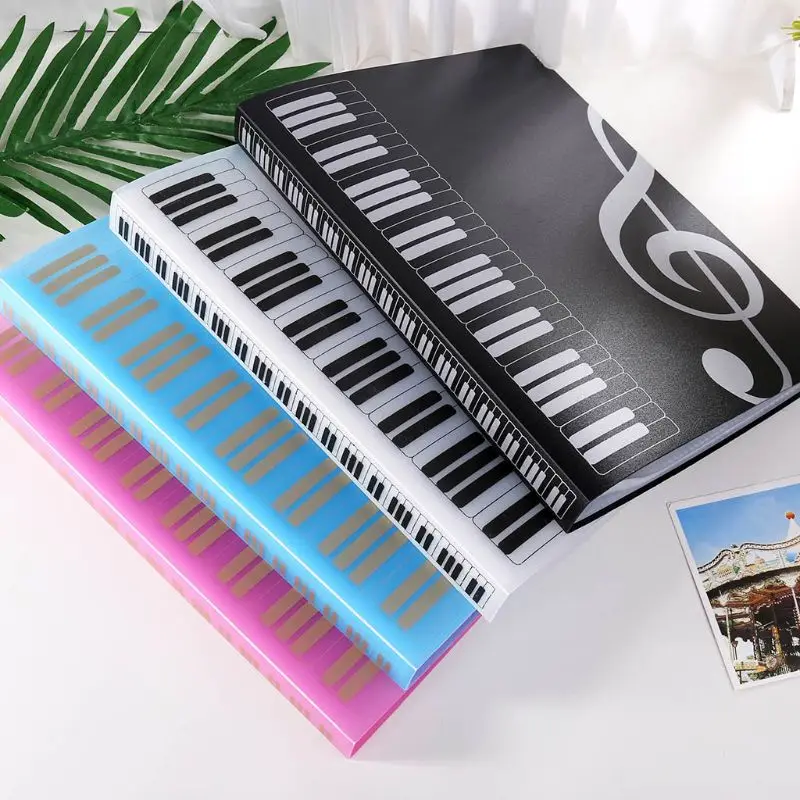 

40 Pages A4 Size Piano Music Score Sheet Document File Folder Storage Organizer
