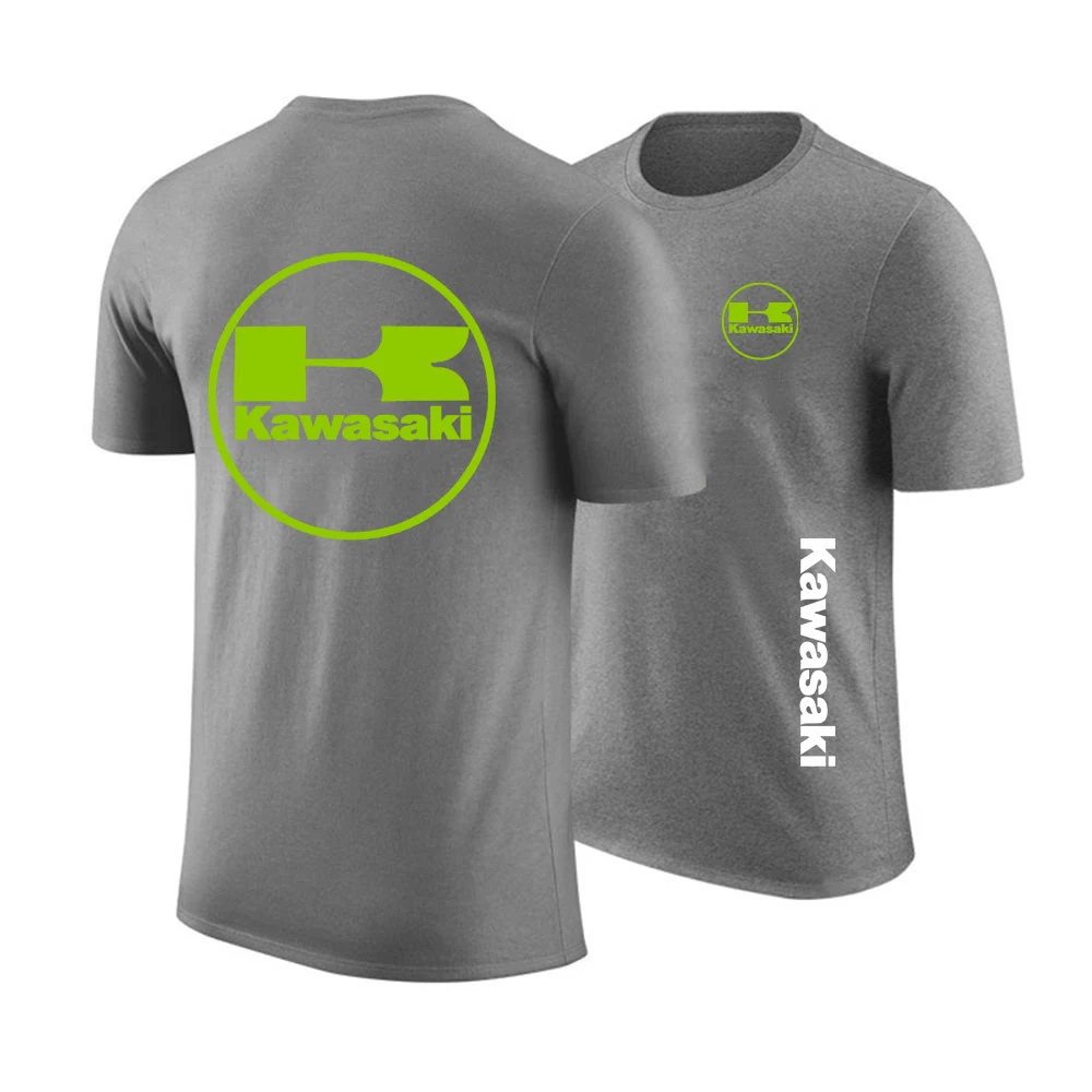 

Summer Hot Sale Kawasaki Motorcycle Logo Men's 3D Printed T-shirt Solid Color Hip Hop Fashion Top High Street Top
