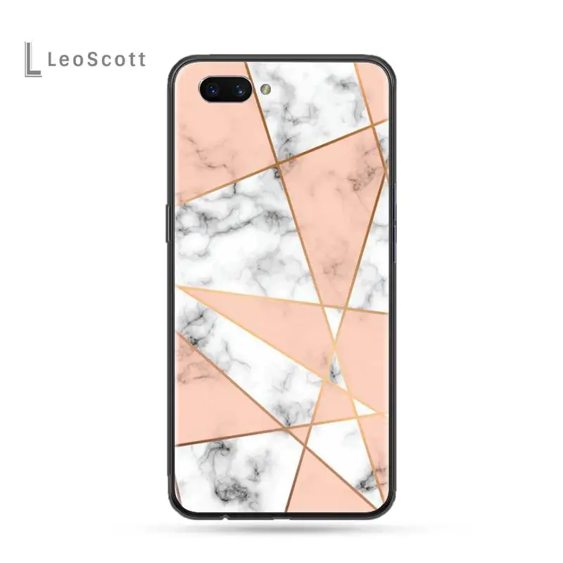 

Marble PlaidSmooth luxury Phone Case For OPPO F 1S 7 9 K1 A77 F3 RENO F11 A5 A9 2020 A73S R15 REALME PRO Cover Funda Shell