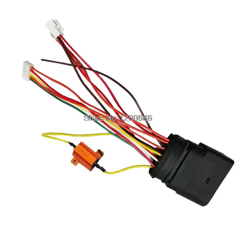

10 pin 1J0973835 1J0973735 JST VH 2 pin female P 3.96mm JST XH 6 pin female P 2.5mm 6.8ohm 25W resistor 18 AWG 15cm