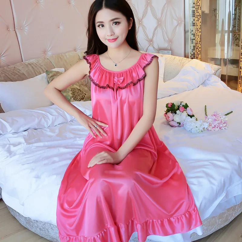 Длинное ночное платье для сна размера плюс 4XL женское нижнее белье кружевное с