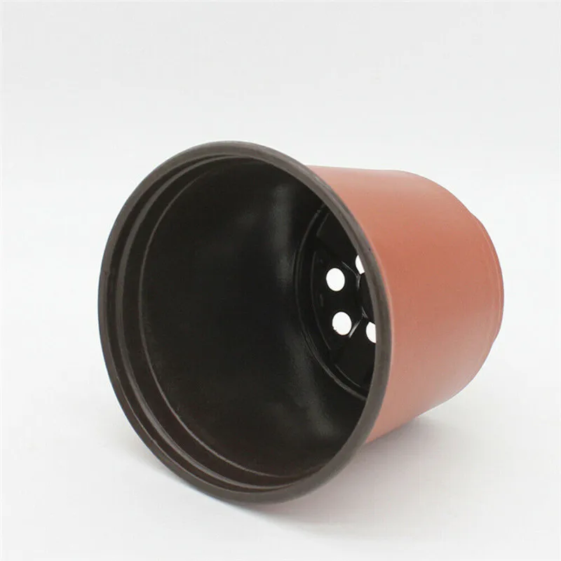 Пластиковые горшки для растений терракотовые домашнего и офисного декора 100