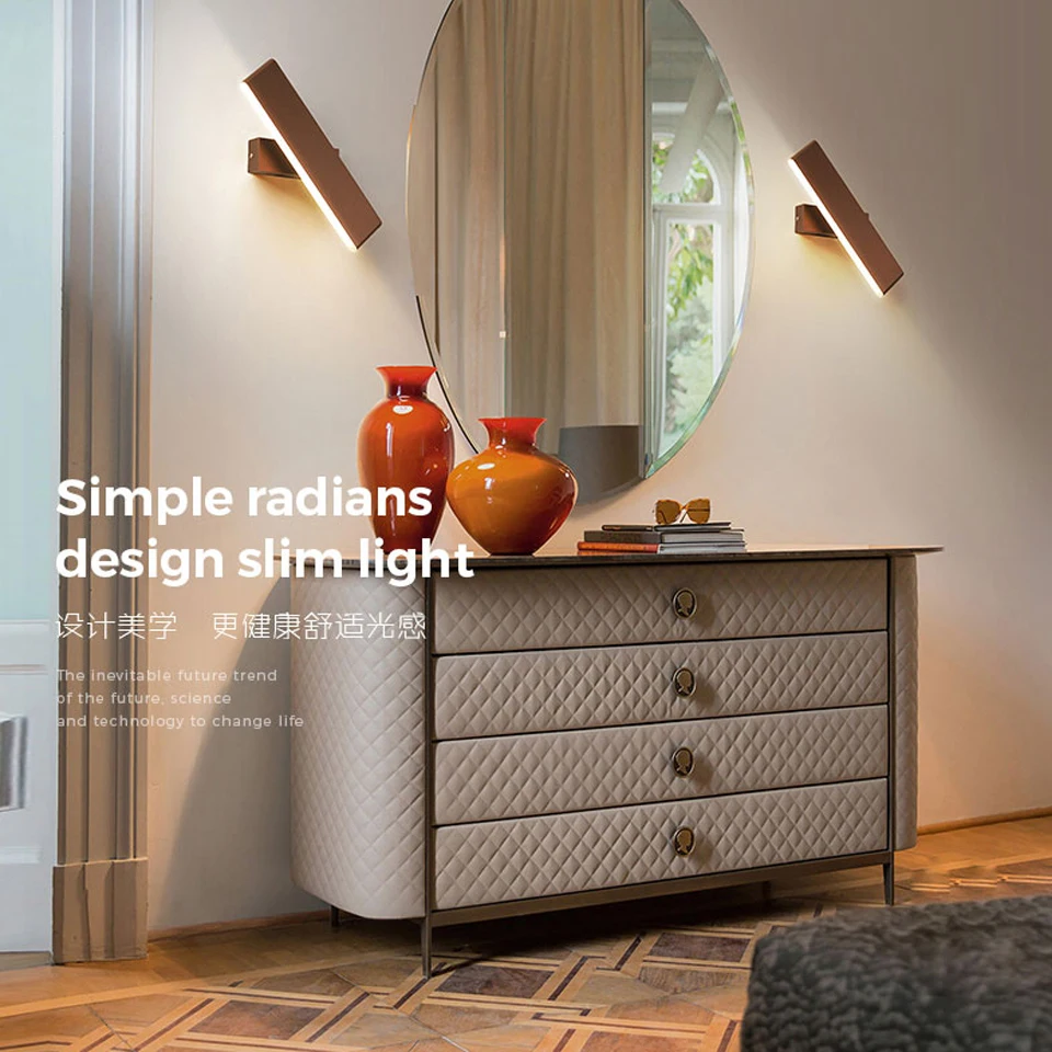 

Led Indoor Wall Lamps Rotation Adjustable Switch Modern Wall Sconce with Switch Stair Wall Light Fixture Hallway Led Wall Sconce