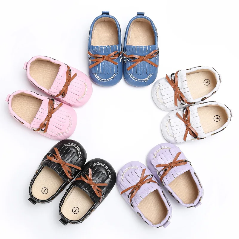 

Fringe children boys and girls baby soft shoes soft bottom fashion baby children tassel bow Toddler shoes