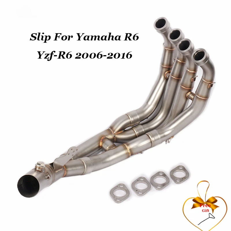 

Выхлопная система для мотоцикла Yamaha Yzf-R6 R6 2006-2010 2011 2012-2013, Модифицированная Передняя средняя Соединительная трубка