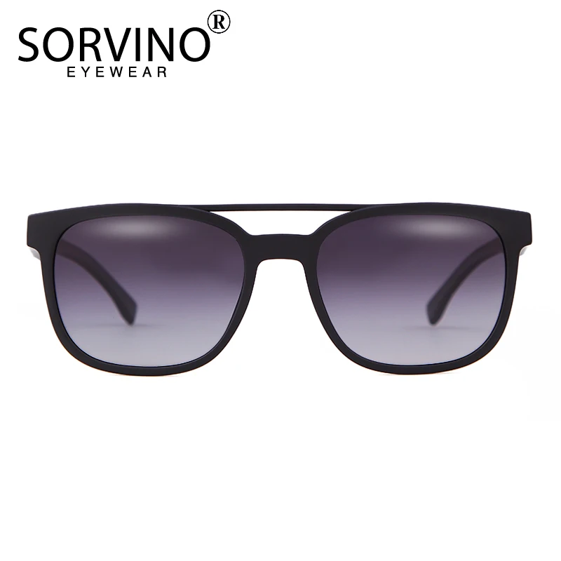 Мужские Винтажные Солнцезащитные очки SORVINO черные поляризационные