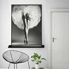 Современный холщовый плакат с черными и белыми ножками для женщин, балетная юбка, картины с рисунком стен, украшение для спальни, коридора, дома