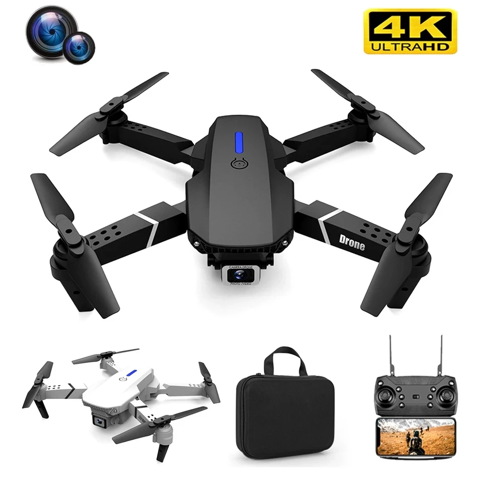 Дрон E525 Pro 2 камеры основная-1080P 4K HD система предотвращения столкновения с
