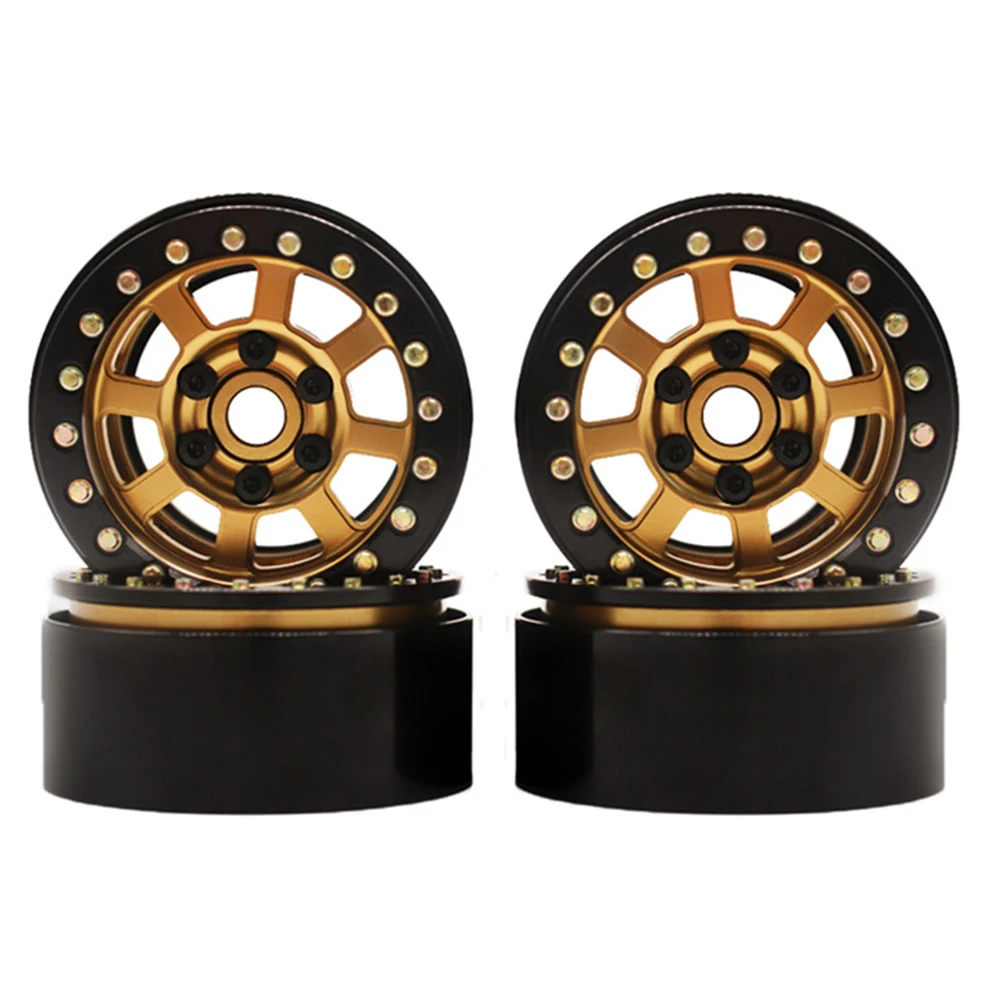 

4pcs Shockproof Accessories Beadlock Durable Universal Wheel Rim Simulation Easy Install 1.9'' For RC Crawler Axial SCX10 D90