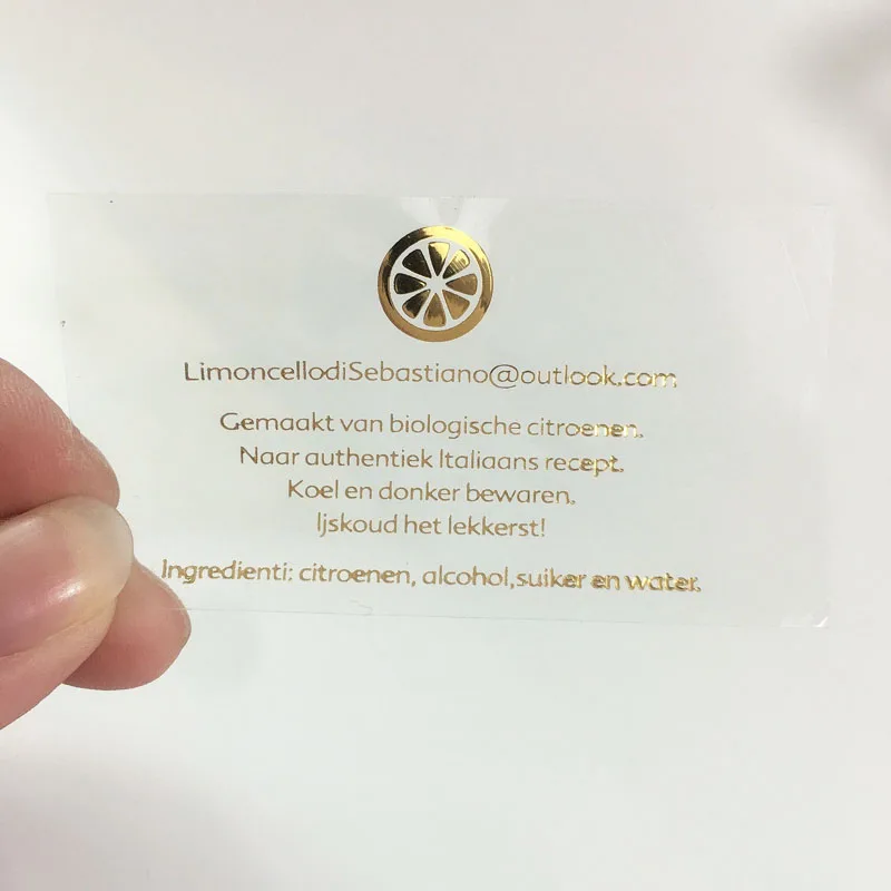 Прямоугольные 100 шт./лот наклейки с логотипом под заказ прозрачная Золотая фольга