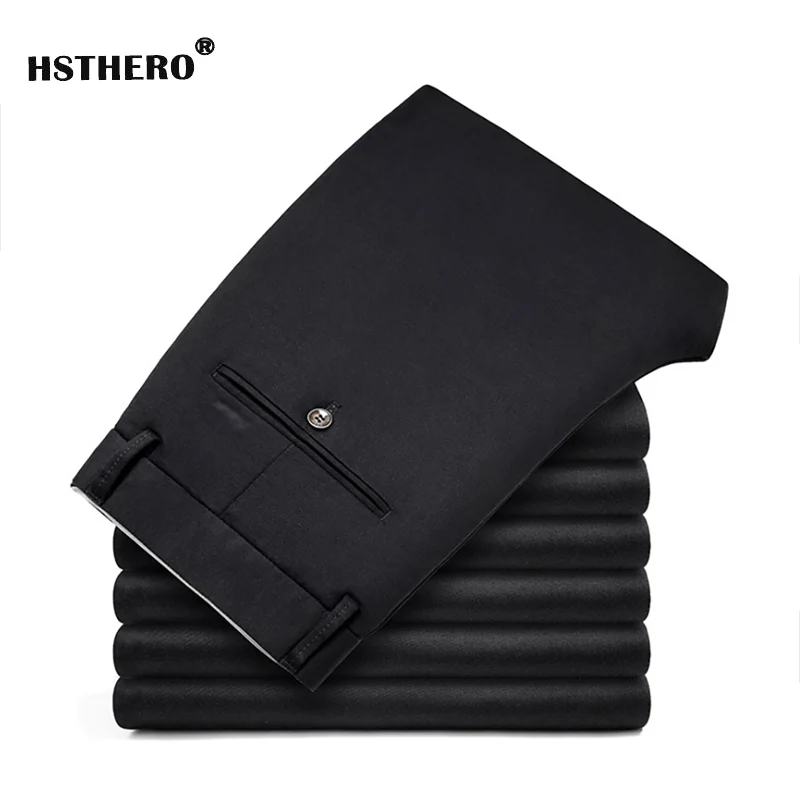 Брюки мужские зимние для офиса толстые деловые штаны облегающие повседневные