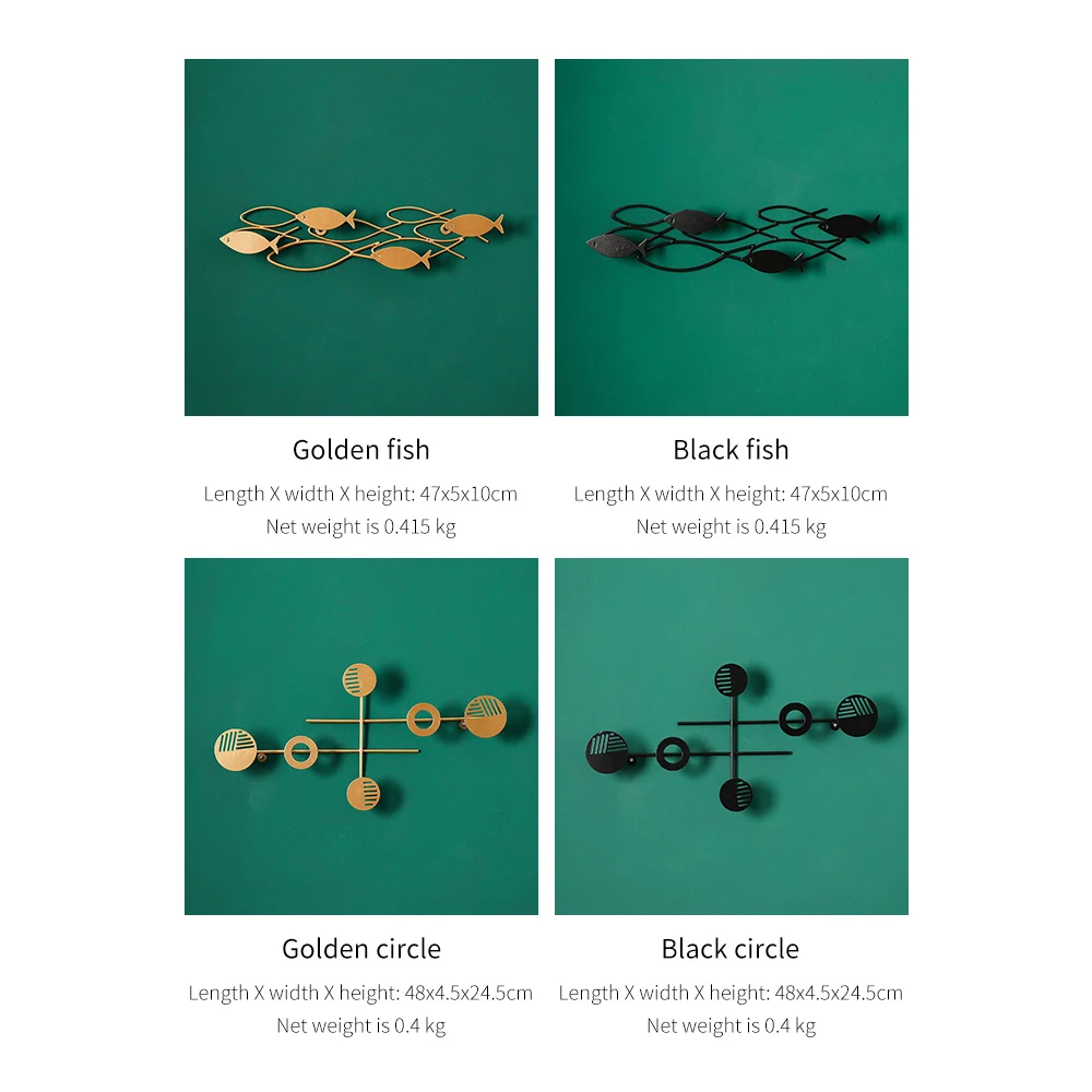 

Nordic Wrought Iron Hook Home Wall Decor Accessories Fish Model Key Holder Wall Living Room Bathroom Accessories Hanger Wall