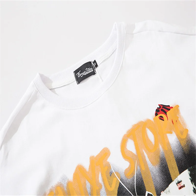 

F.Y FANYESTORE Oversized Tshirts Streetwear Hip Hop Lightning Print Punk Rock Gothic Tees Shirts Harajuku Casual Short Sleeve