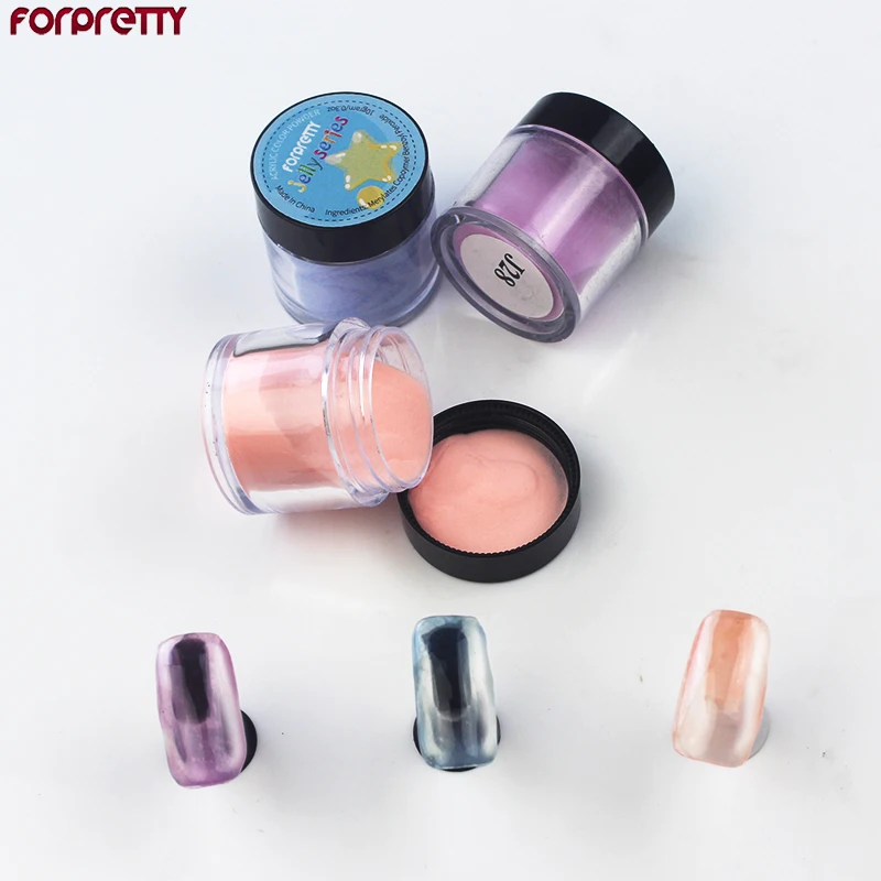 Акриловый порошок для дизайна ногтей Желейный цвет акриловый геля маникюрный